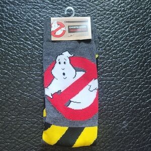 Ghostbusters Gray and Yellow Casual Crew Socks
